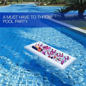 Φουσκωτό λευκό πάγο μπαρ, πλωτήρα πάγου, φουσκωτή πισίνα