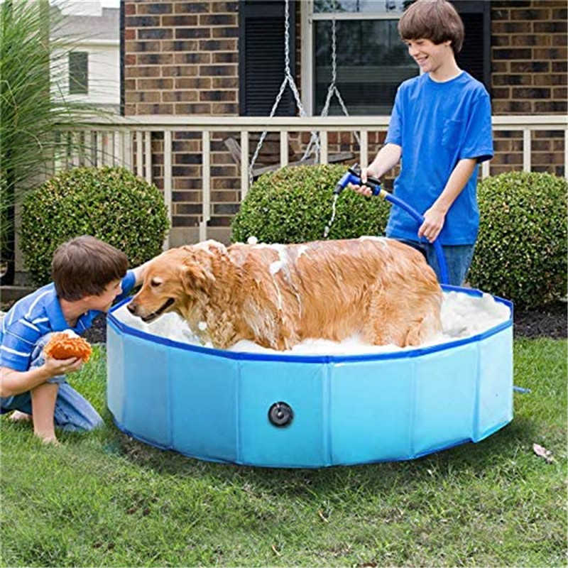 Ανθεκτική φορητή μπανιέρα κατοικίδιων ζώων, πτυσσόμενη πτυσσόμενη πισίνα σκυλιών
